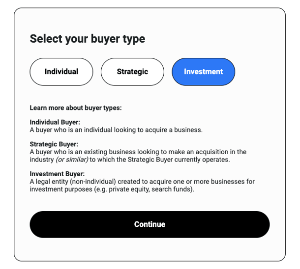 Investment Buyer Type