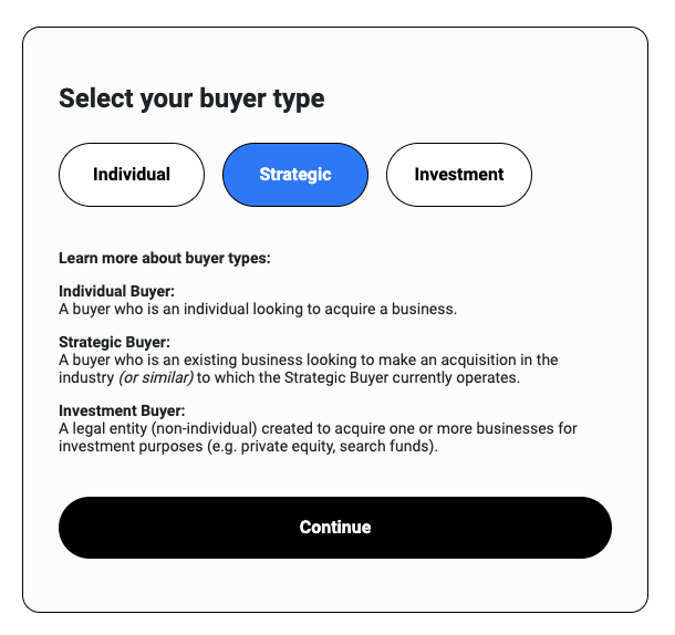 Strategic Buyer Type